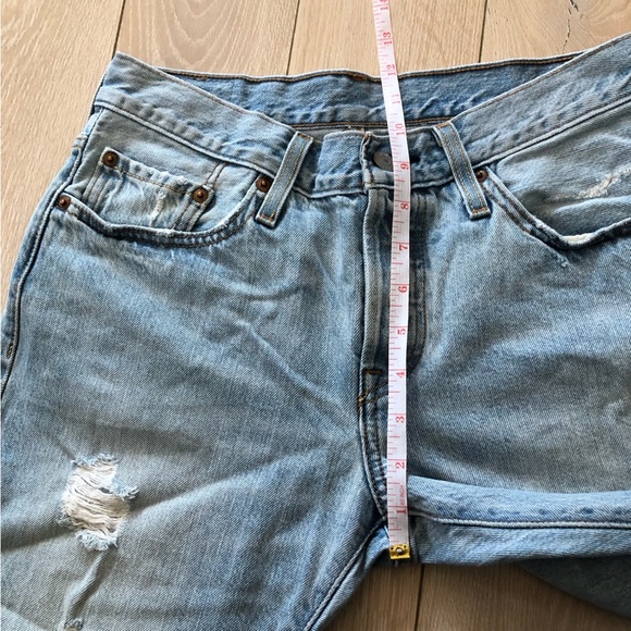 Levi’s 501 CT Distressed Light Wash Jeans Size 26W 32L - Picture 12 of 14